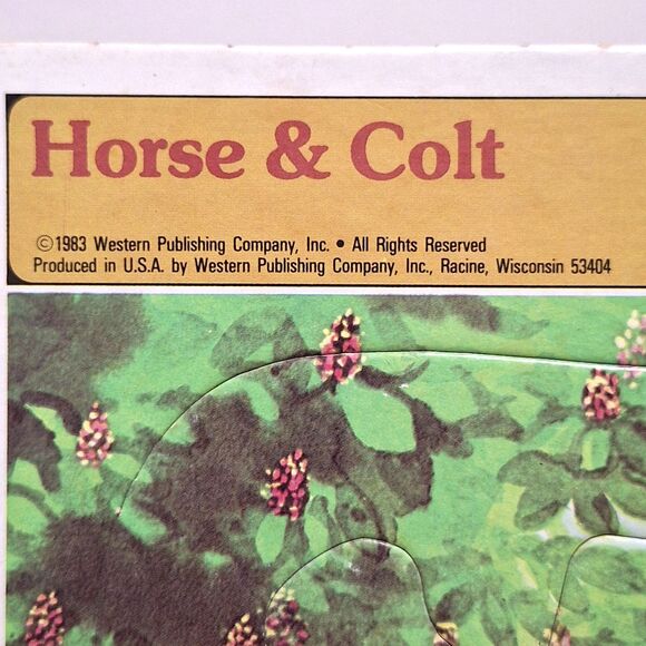 Lot of 1980's Frame Tray Puzzle Golden Pound Puppies Sesame Street Horse Kids - Picture 11 of 16